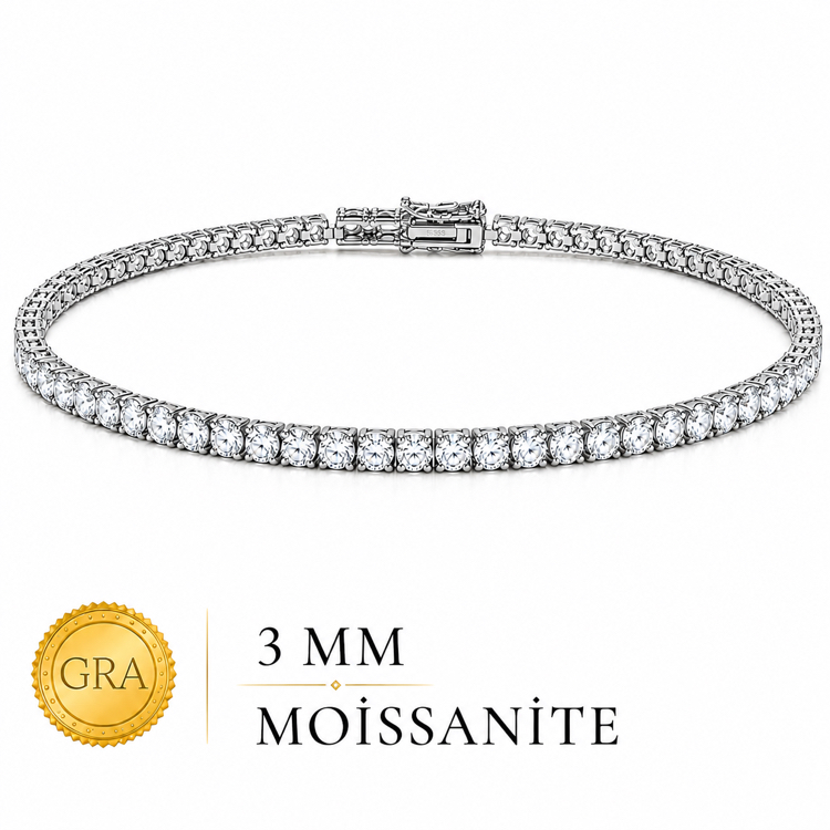 3 MM Moissanite Gra Sertifika