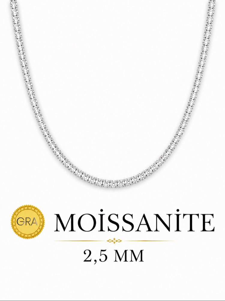 2.5 MM Moissanite Gra sertifika 