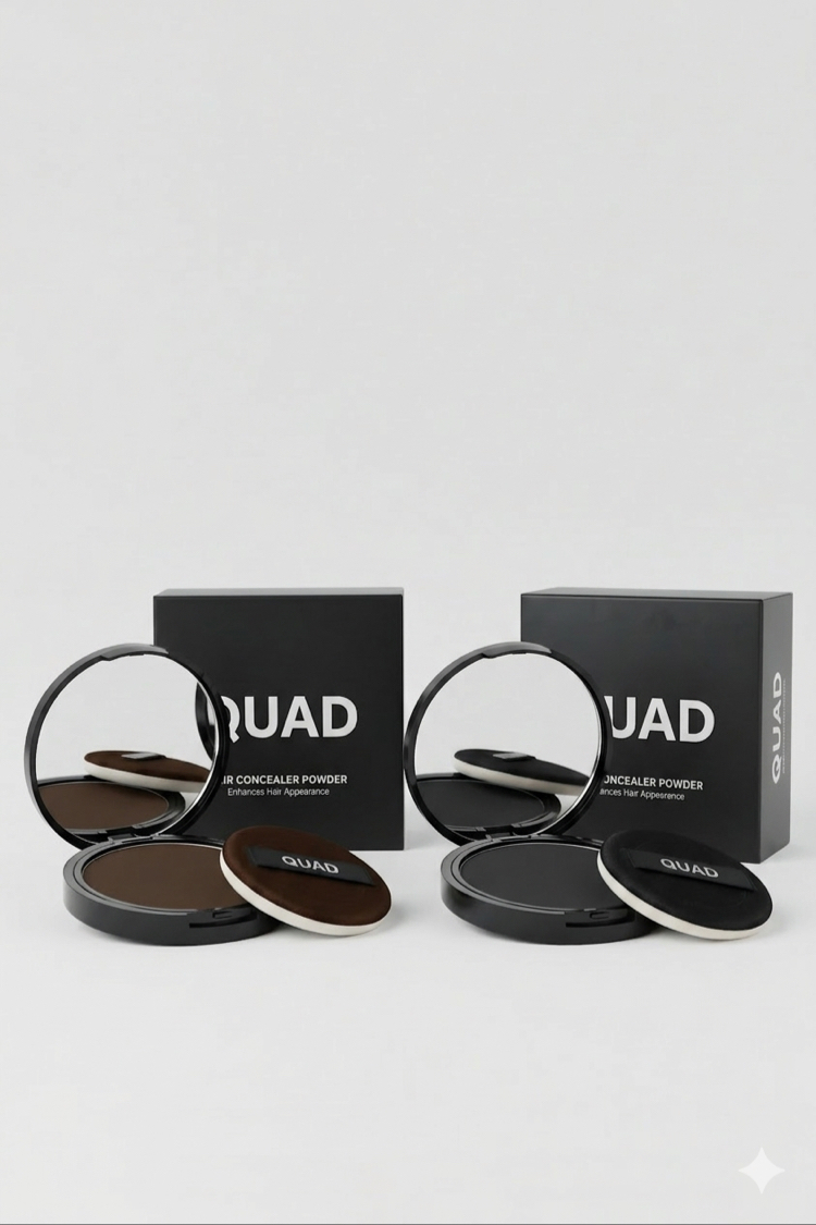 QUAD 2'Lİ Hair Concealer Powder – Saç Dolgunlaştırıcı Kapatıcı Pudra
