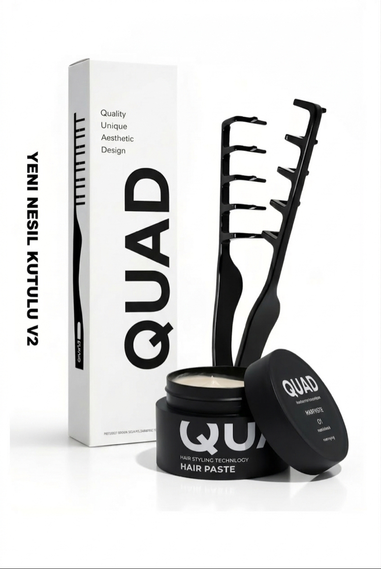 Q1 Look Saç Şekillendirici Matte Hair Paste – QUAD Mucizevi Tarak