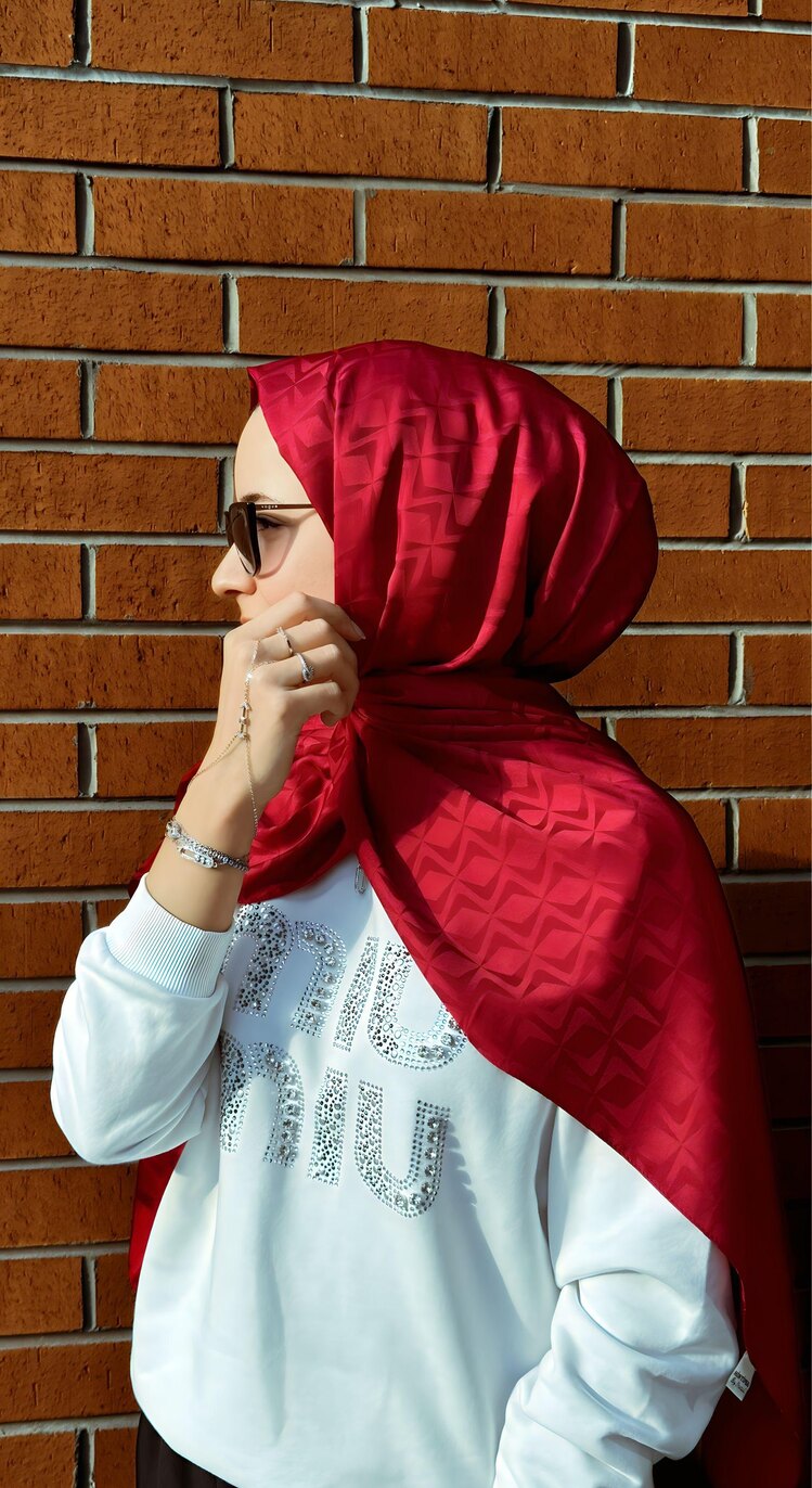 Bordo Togg Desen Jakar Şal
