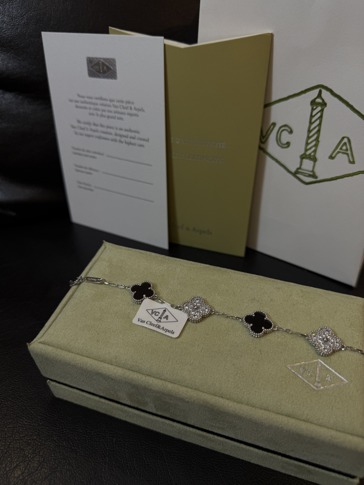 Van Cleef Siyah Gümüş