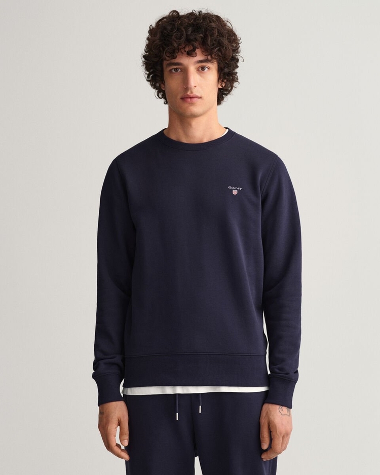 Gant Lacivert %100 Cotton Premium Sweatshirt