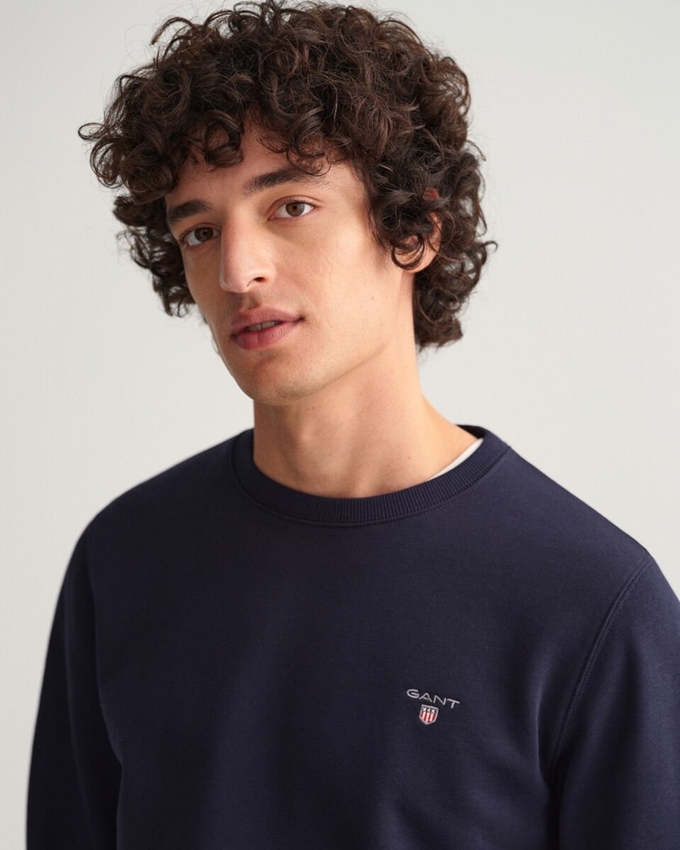 Gant Lacivert %100 Cotton Premium Sweatshirt