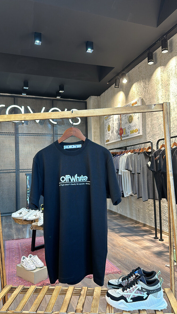 Off-White Nakış Yazılı T-Shirt