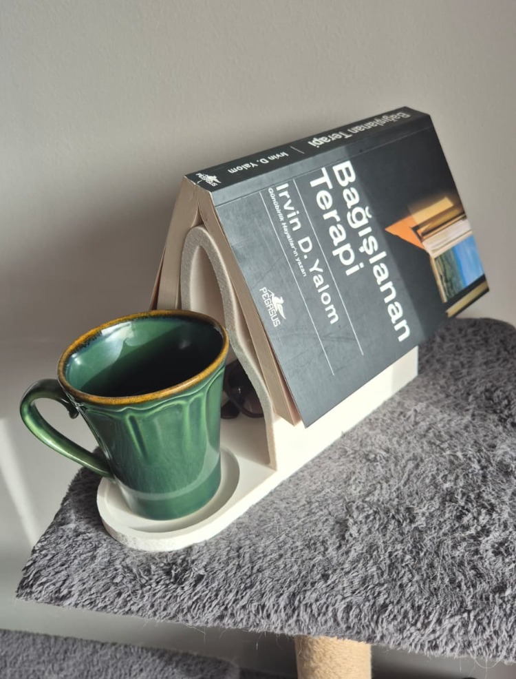 Beyaz - Kitap Standı & Kitap Tutucu 3D Baskı 