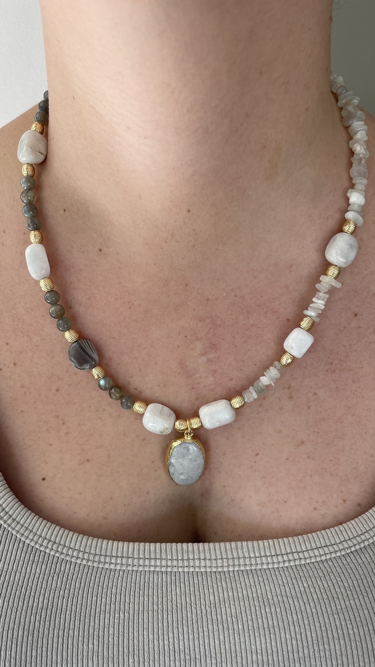 Aytaşı-Labradorite Doğal Taş Kolye