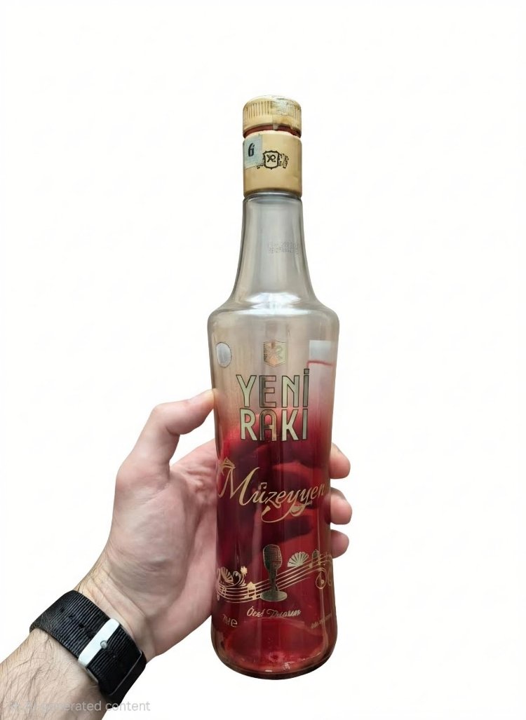 YENİ RAKI MÜZEYYEN ÖZEL TASARIM BOŞ ŞİŞESİ 70 cl