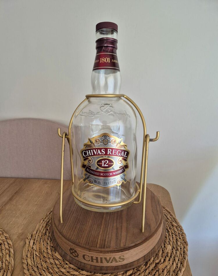 CHIVAS REGAL 3 LİTRE AHŞAP SALINCAKLI BOŞ ŞİŞE