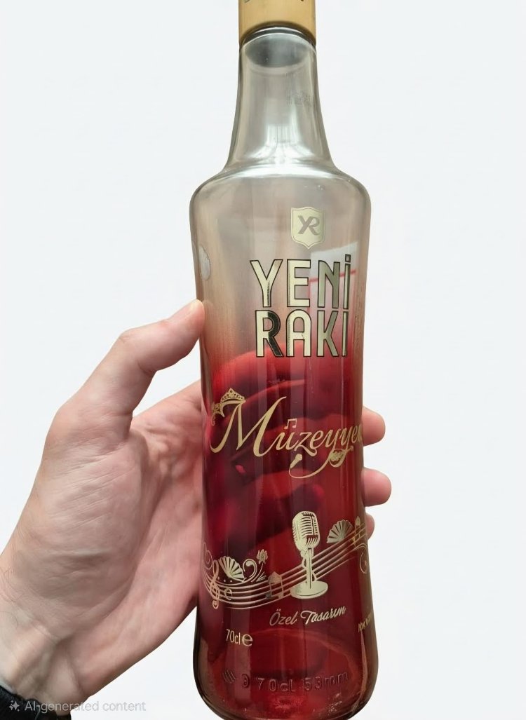 YENİ RAKI MÜZEYYEN ÖZEL TASARIM BOŞ ŞİŞESİ 70 cl