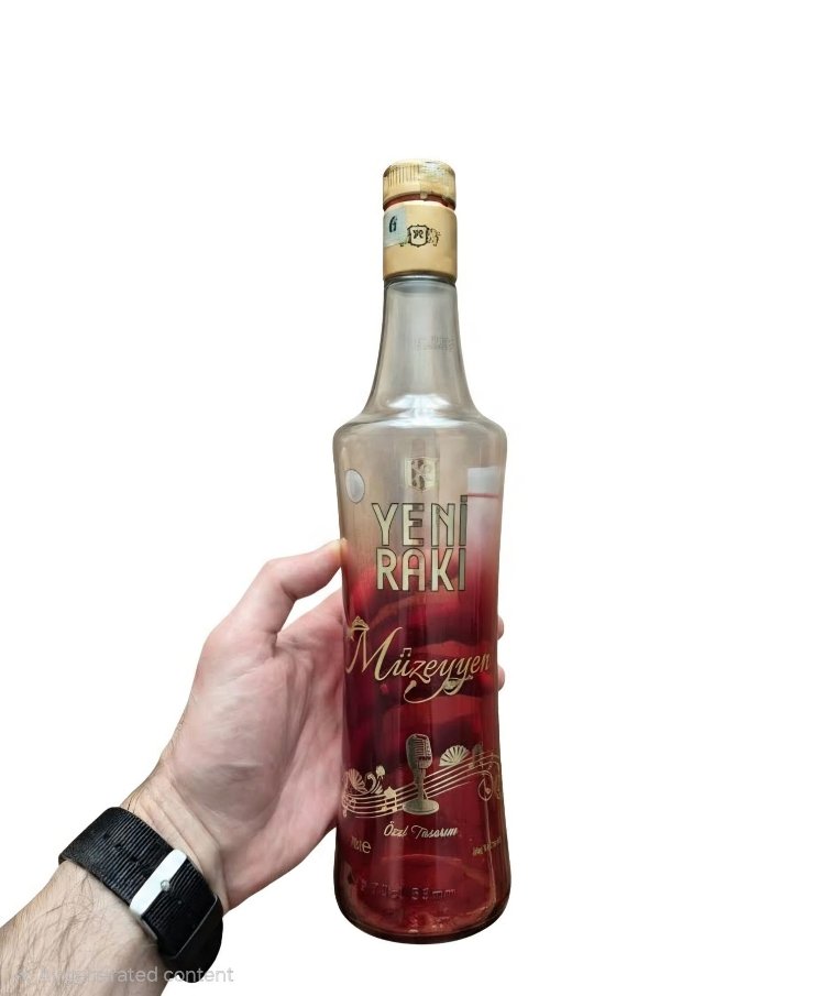 YENİ RAKI MÜZEYYEN ÖZEL TASARIM BOŞ ŞİŞESİ 70 cl