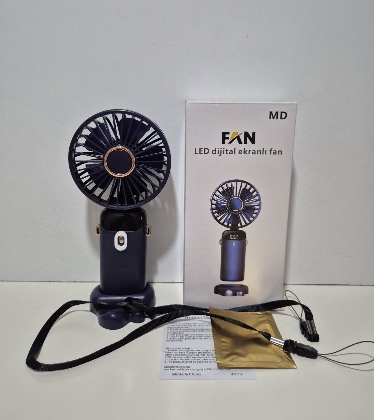 5 SEVİYELİ TAŞINABİLİR DİJİTAL EKRANLI FAN 