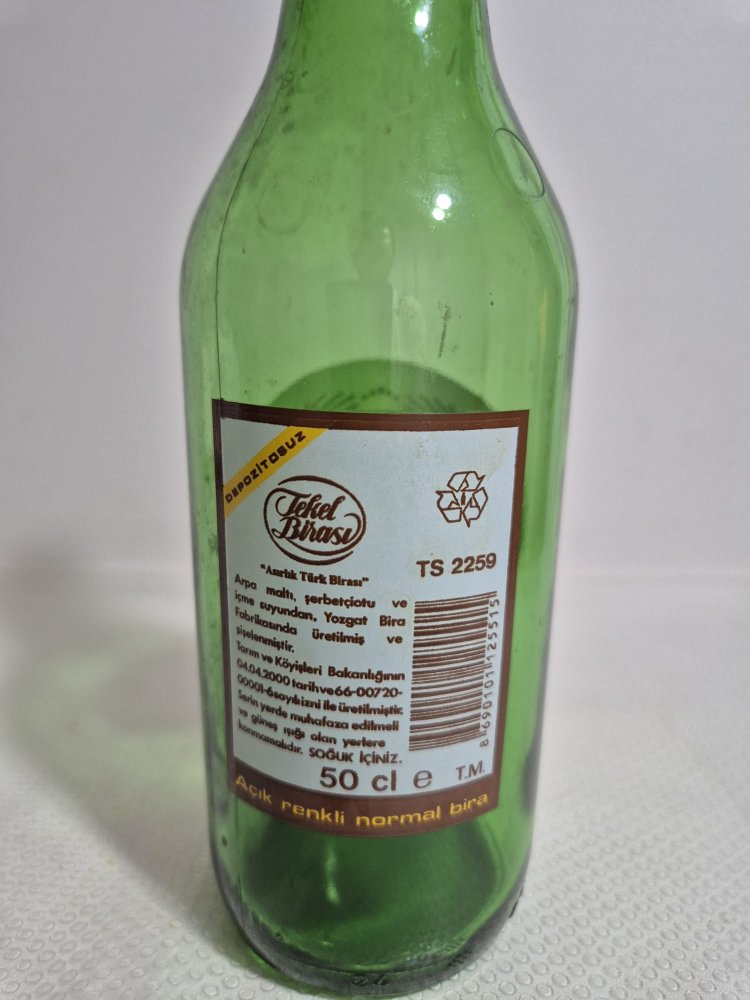 TEKEL BİRASI VINTAGE BOŞ ŞİŞESİ 50 cl