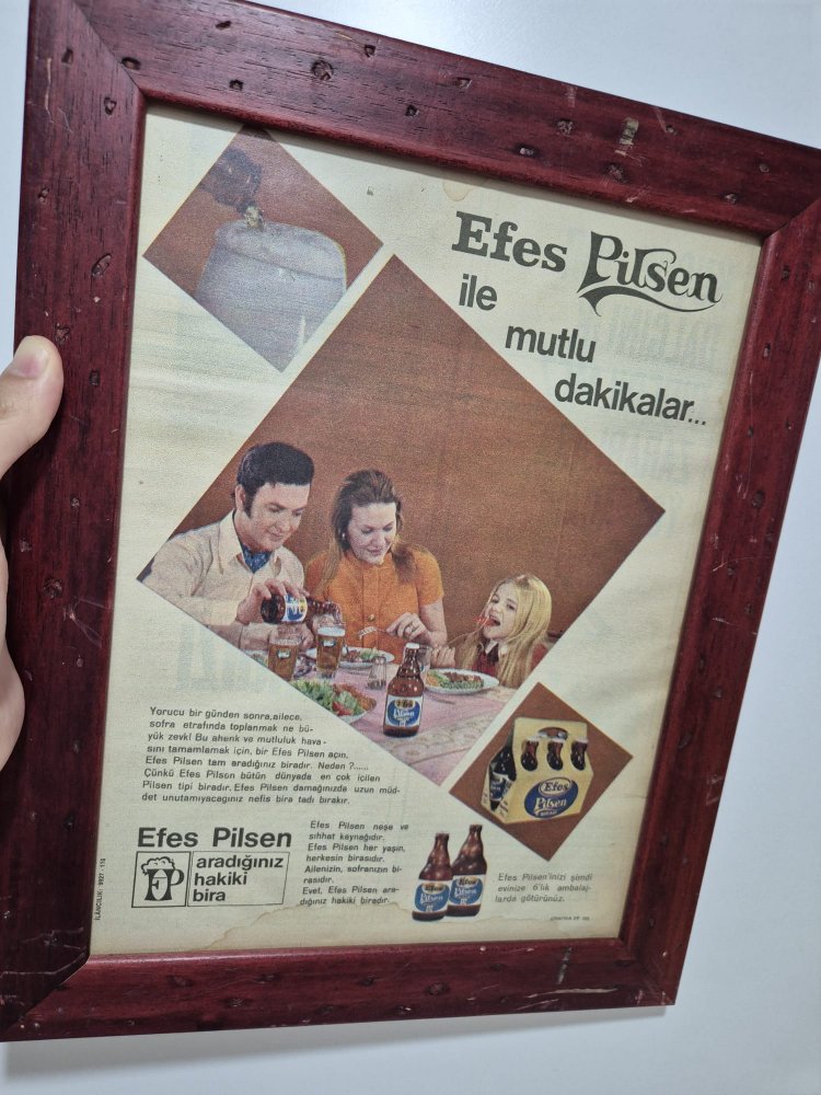 EFES PİLSEN 1971 REKLAM TABLOSU