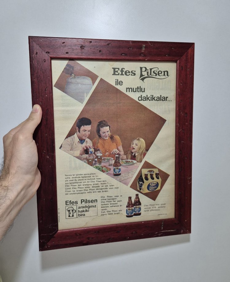 EFES PİLSEN 1971 REKLAM TABLOSU