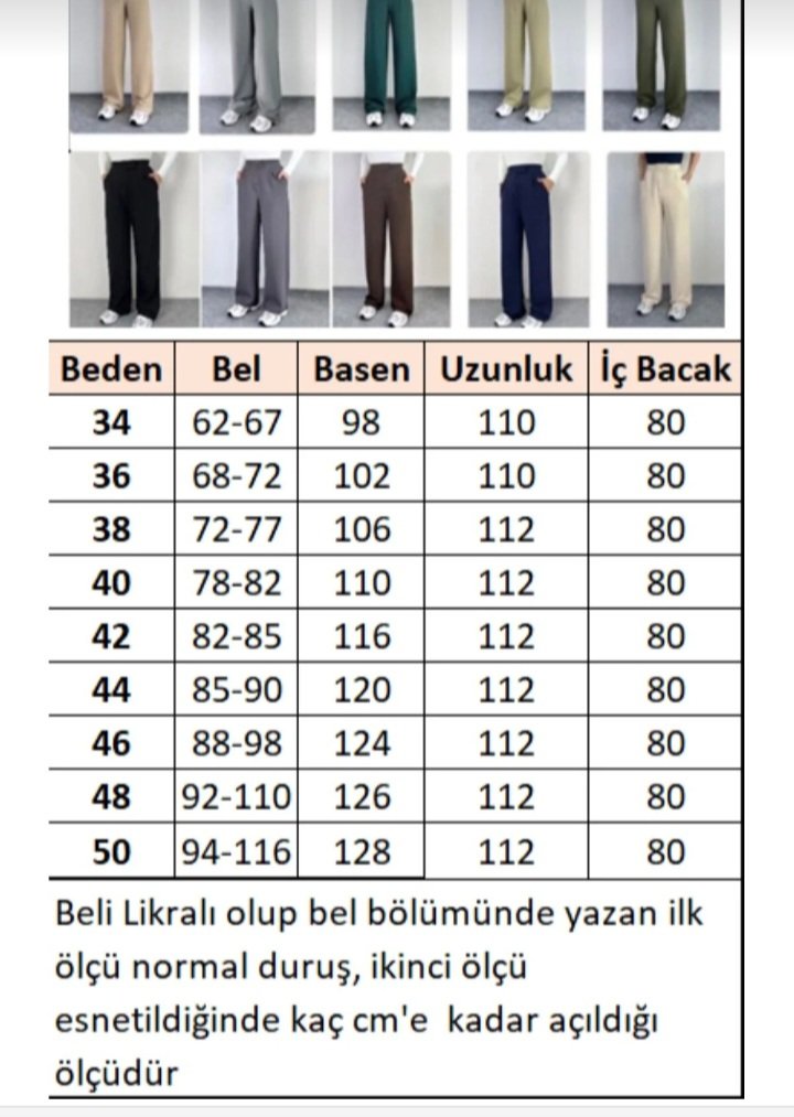 Kadın likralı çırt kapama siyah palazzo  pantolon 
