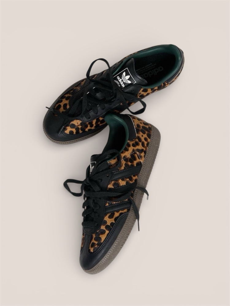 adidas Samba OG Black Green Leopard