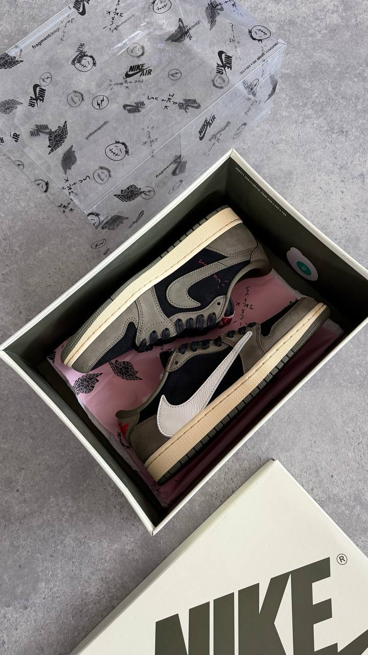 Travis Scott X Air Jordan 1 Retro Low Black Olive
