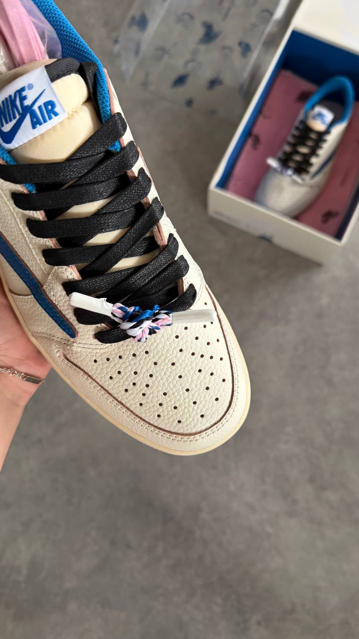 Air Jordan1 Low x Travis Scott x Fragment 'Sail Military Blue'