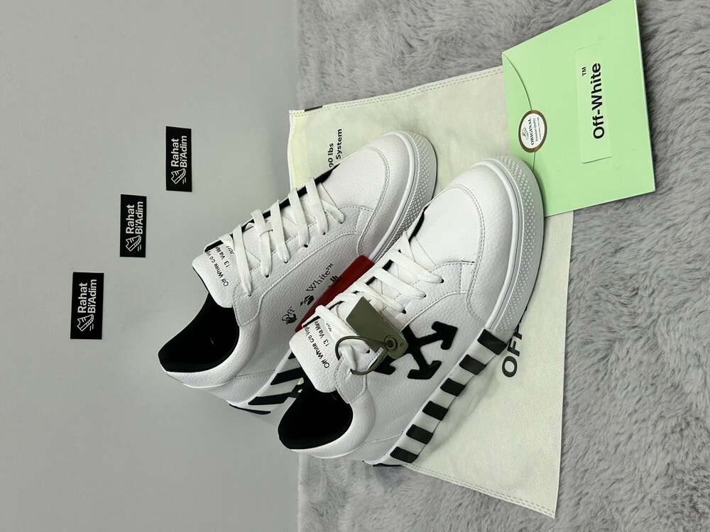 Off-White Deri Ok Tasarımlı Sneaker – Beyaz