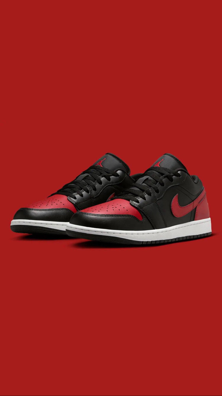 Air Jordan 1 Low “Bred Twist” Black/Varsity Red-Summit White