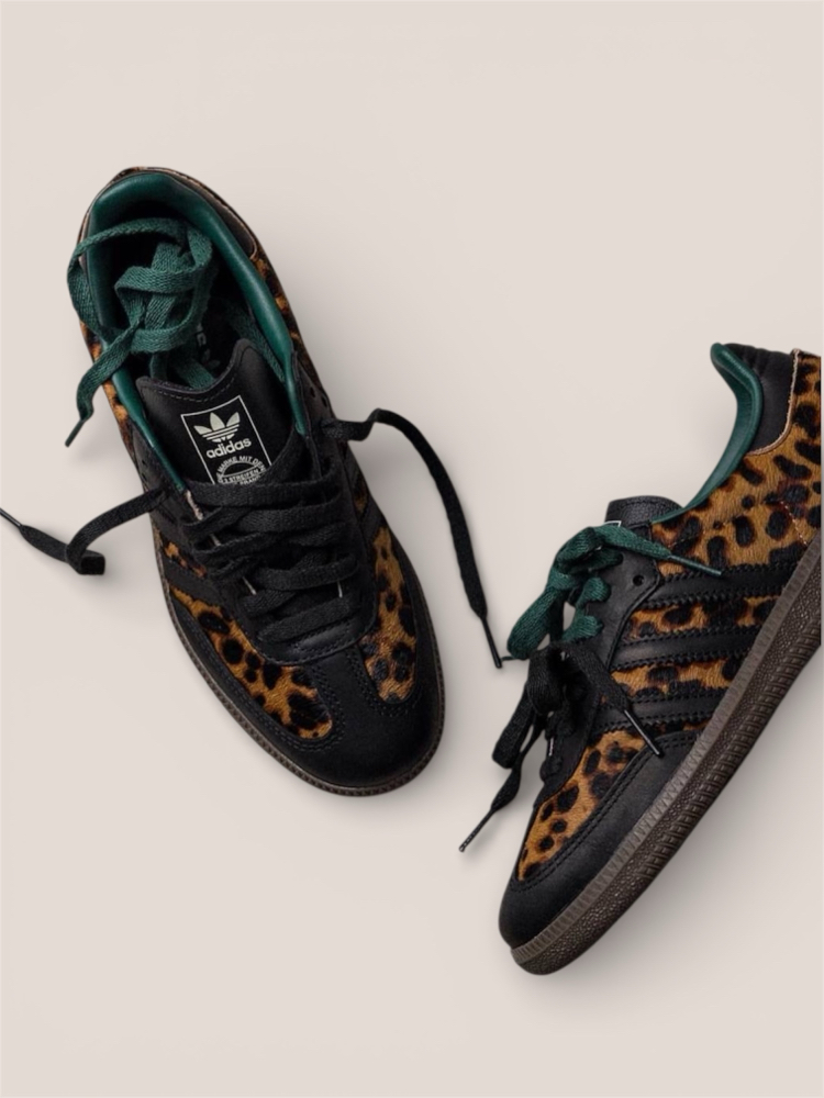 adidas Samba OG Black Green Leopard
