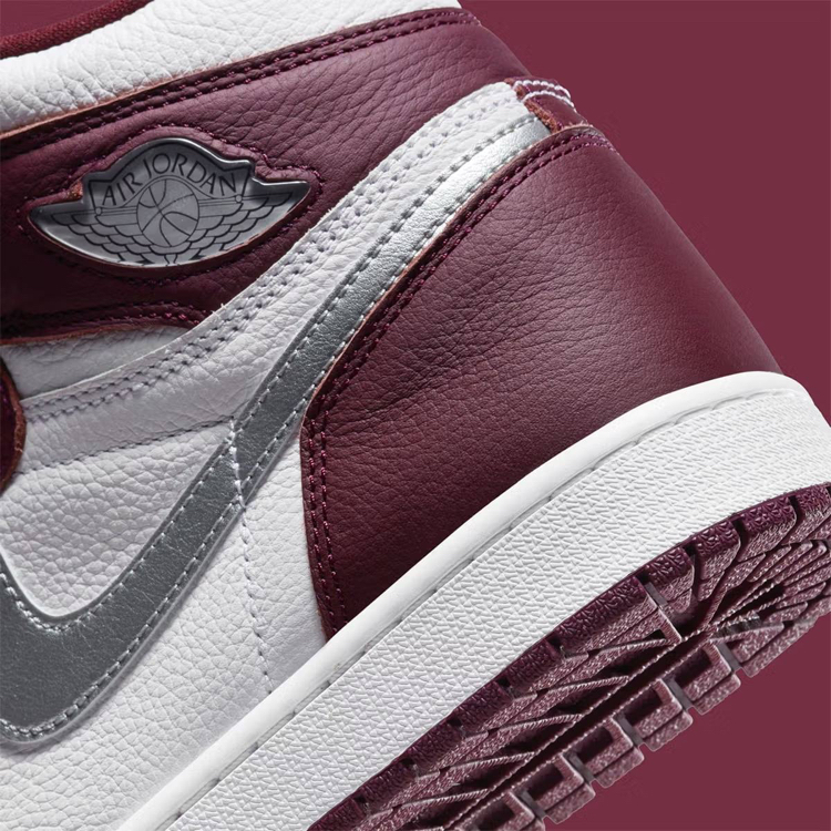 Air Jordan 1 High “Bordeaux” WHITE/METALLIC SILVER
