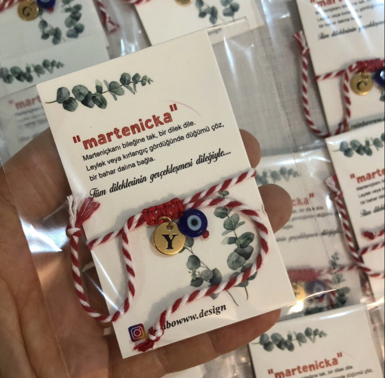 Nazar boncuğu harf Marteniçka bileklik