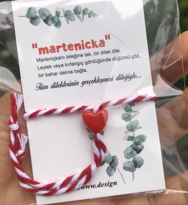 Plastik kalp Marteniçka bileklik
