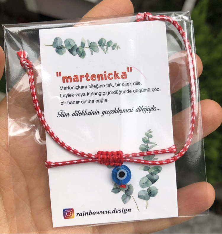 Kore ipli nazar boncuğu Marteniçka bileklik