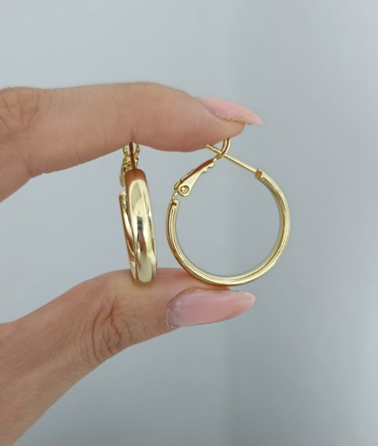 14K Renkte Xuping Halka Küpe