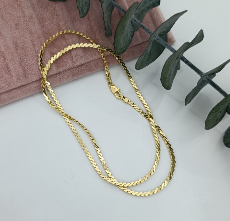 14K Renkte Xuping 50 cm  S Model Kolye 