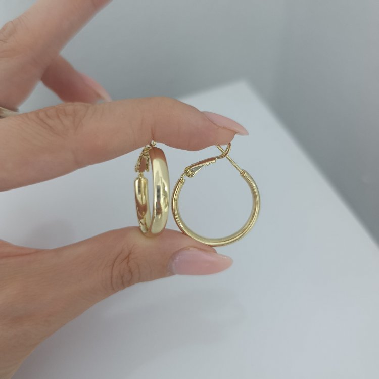 14K Renkte Xuping Halka Küpe
