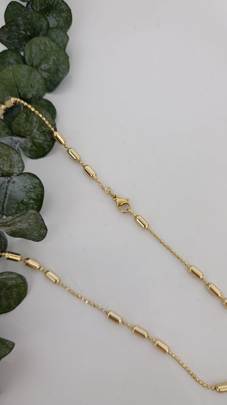 14K Renkte Xuping 45 cm Cylinder Zincir Kolye