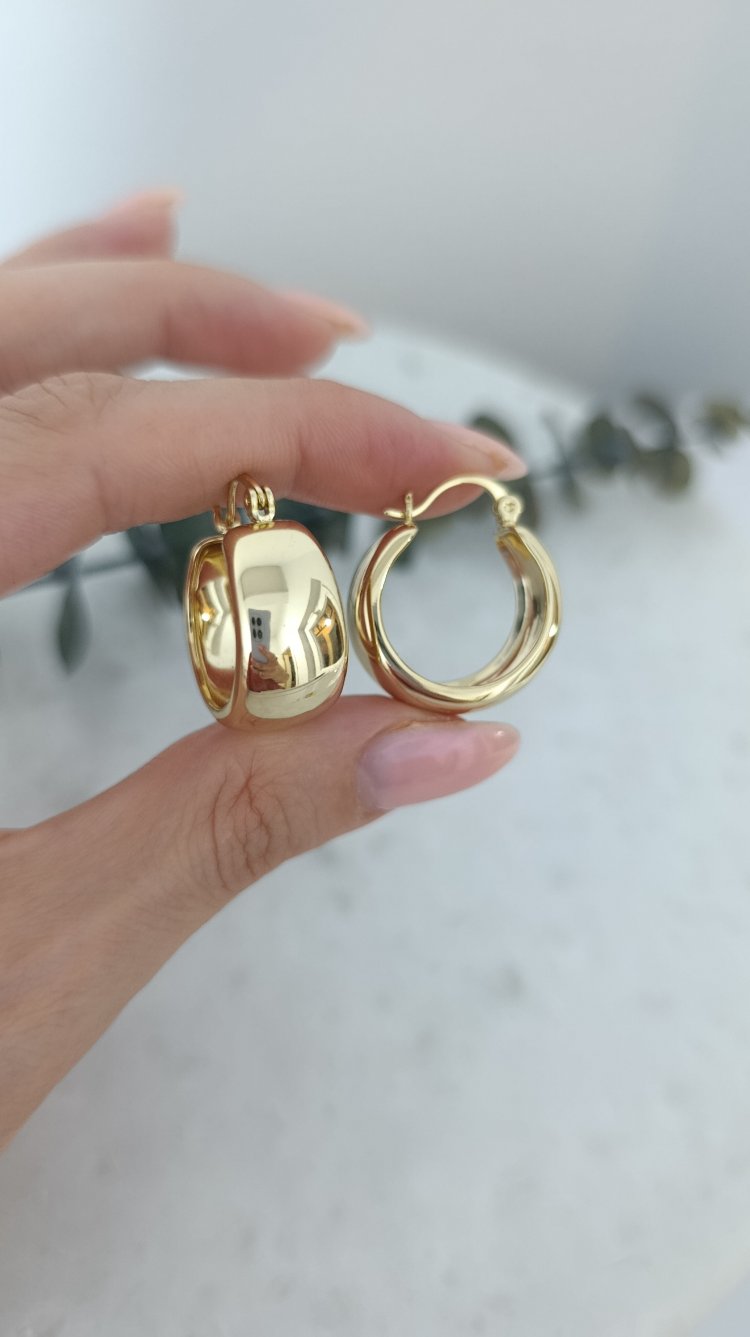 14K Renkte Xuping Bond Küpe