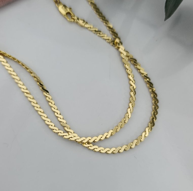 14K Renkte Xuping 50 cm  S Model Kolye 