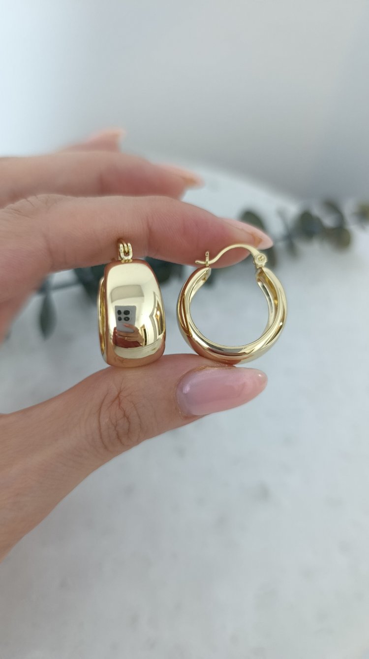14K Renkte Xuping Bond Küpe
