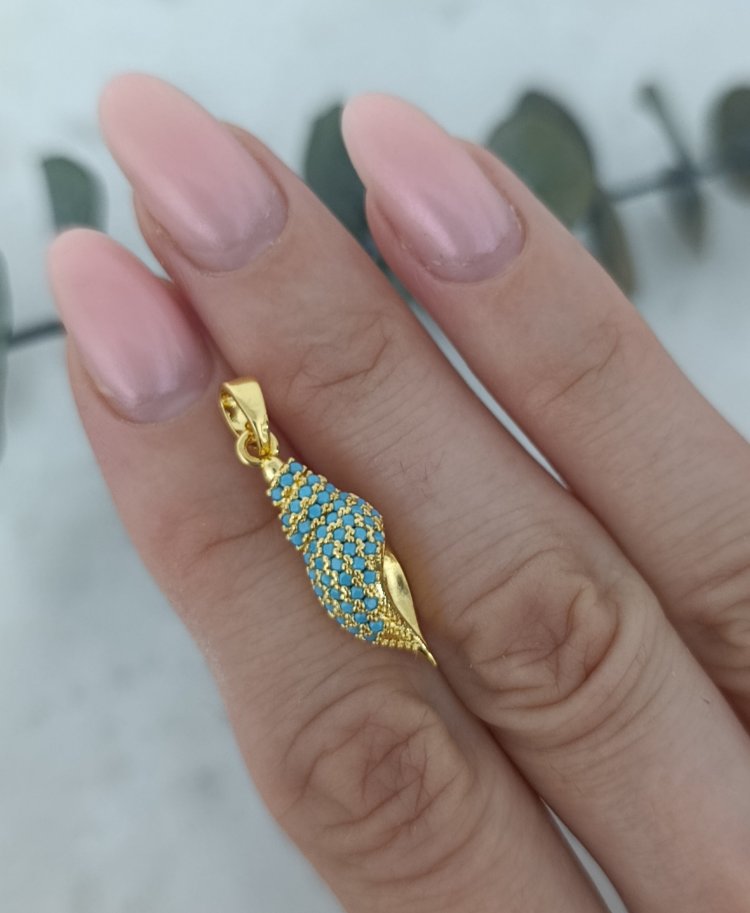 14K Renkte Xuping Deniz Kabuğu Kolye Ucu