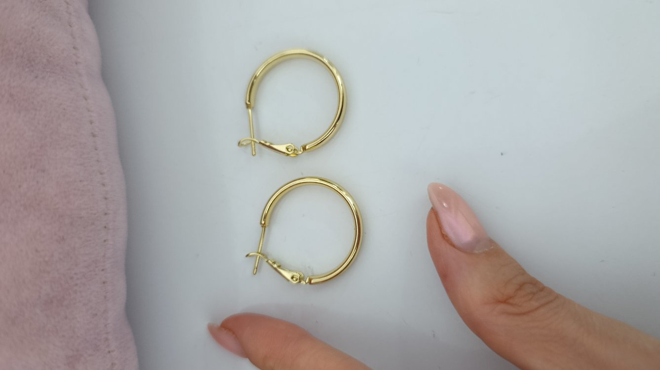 14K Renkte Xuping Halka Küpe