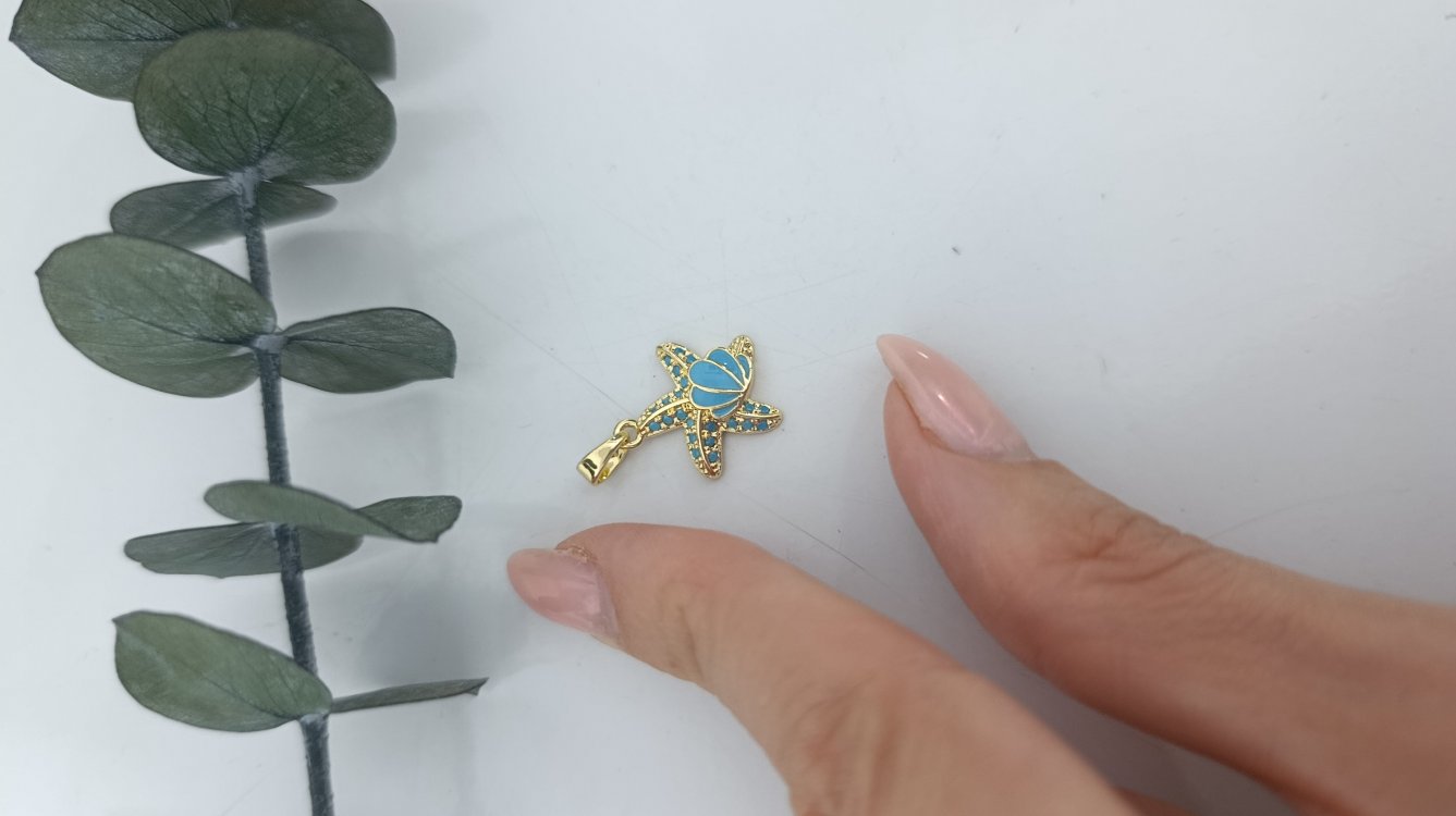 14K Renkte Xuping Deniz Yıldızı Kolye Ucu