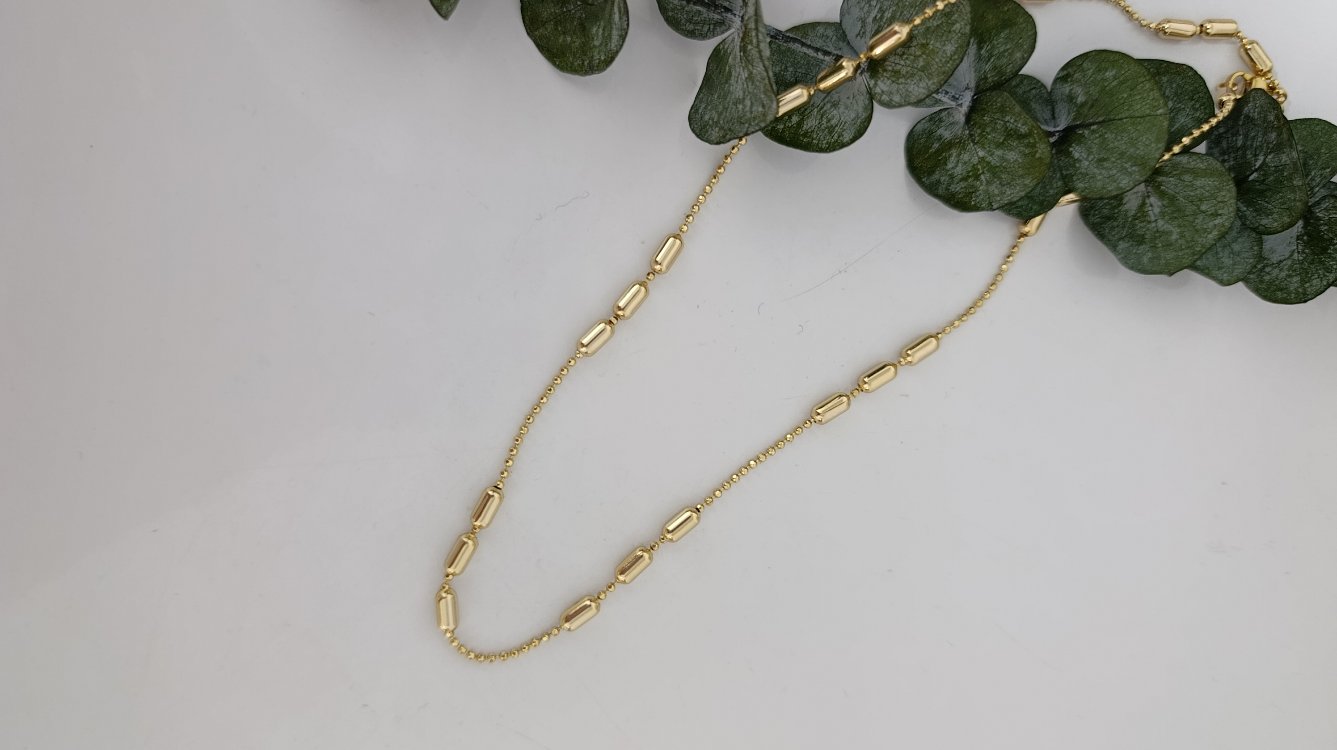 14K Renkte Xuping 45 cm Cylinder Zincir Kolye