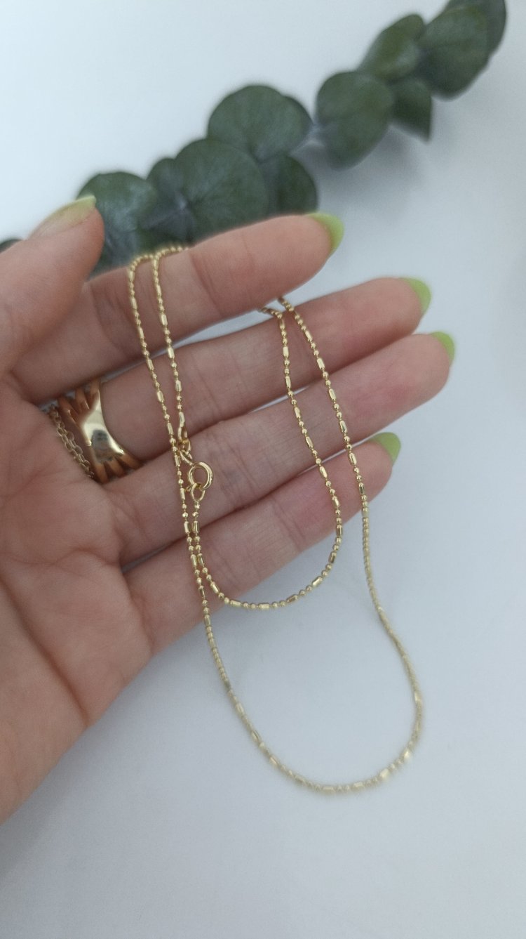 14K Renkte Xuping İnce Şerit Zincir Kolye