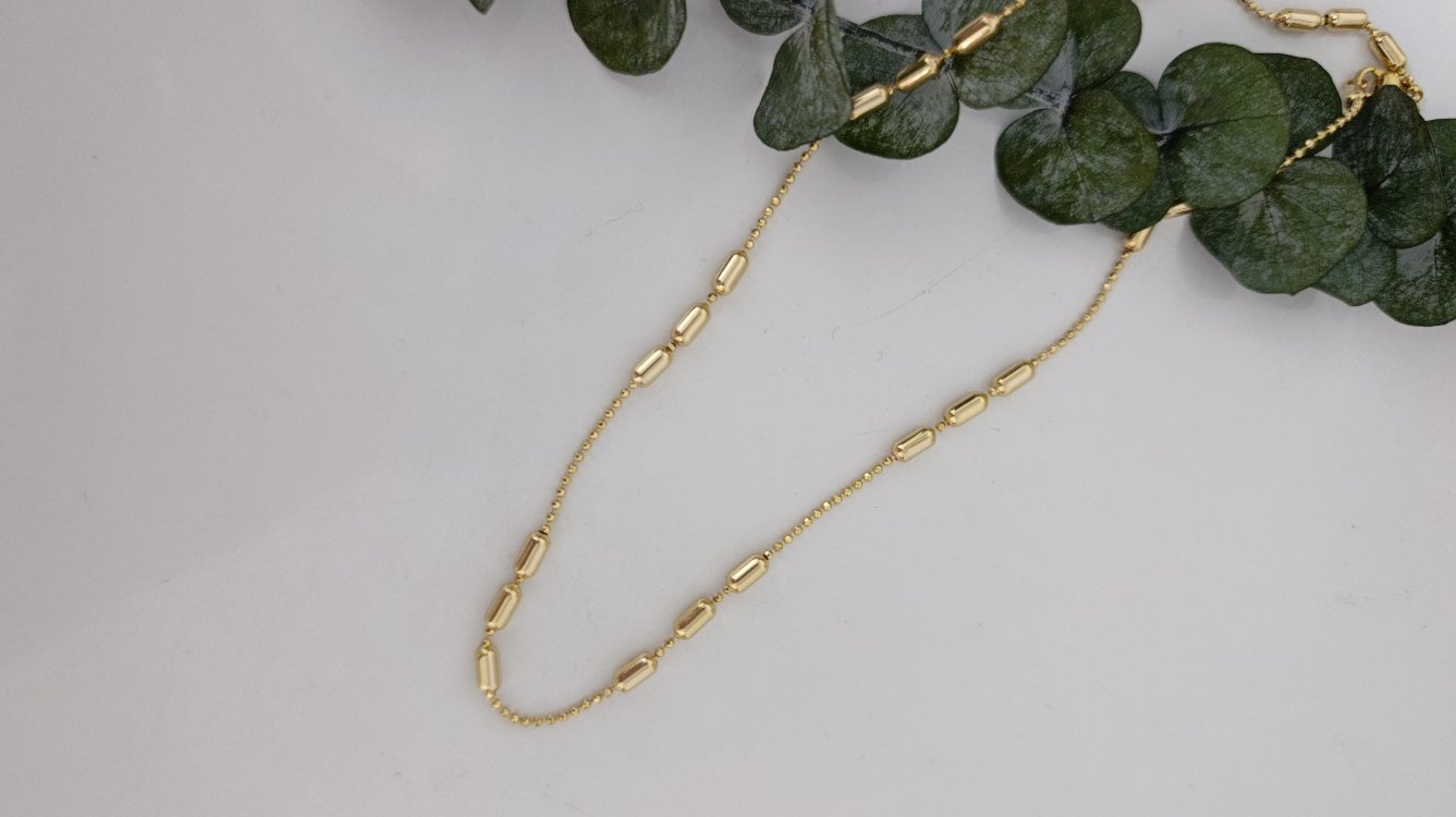 14K Renkte Xuping 45 cm Cylinder Zincir Kolye