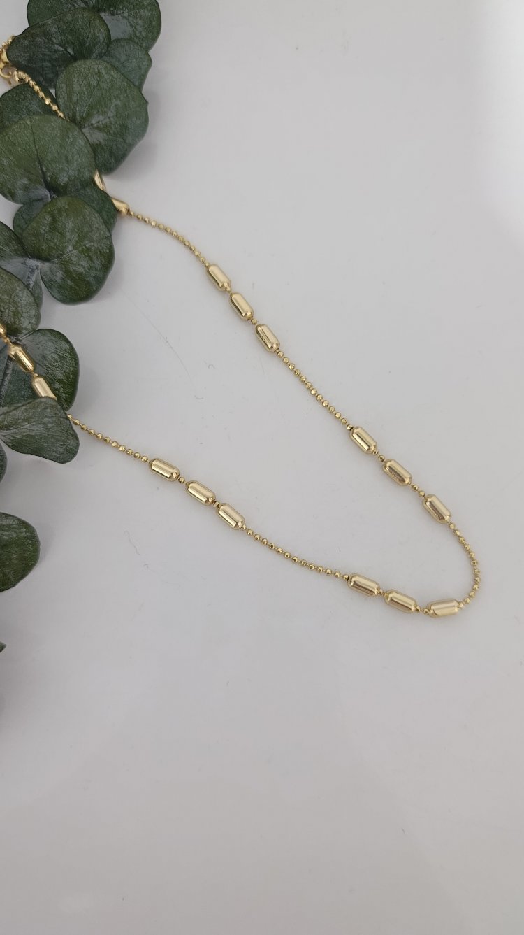 14K Renkte Xuping 45 cm Cylinder Zincir Kolye