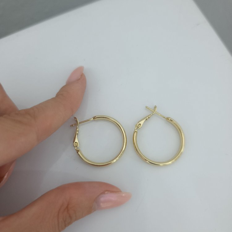 14K Renkte Xuping Halka Küpe