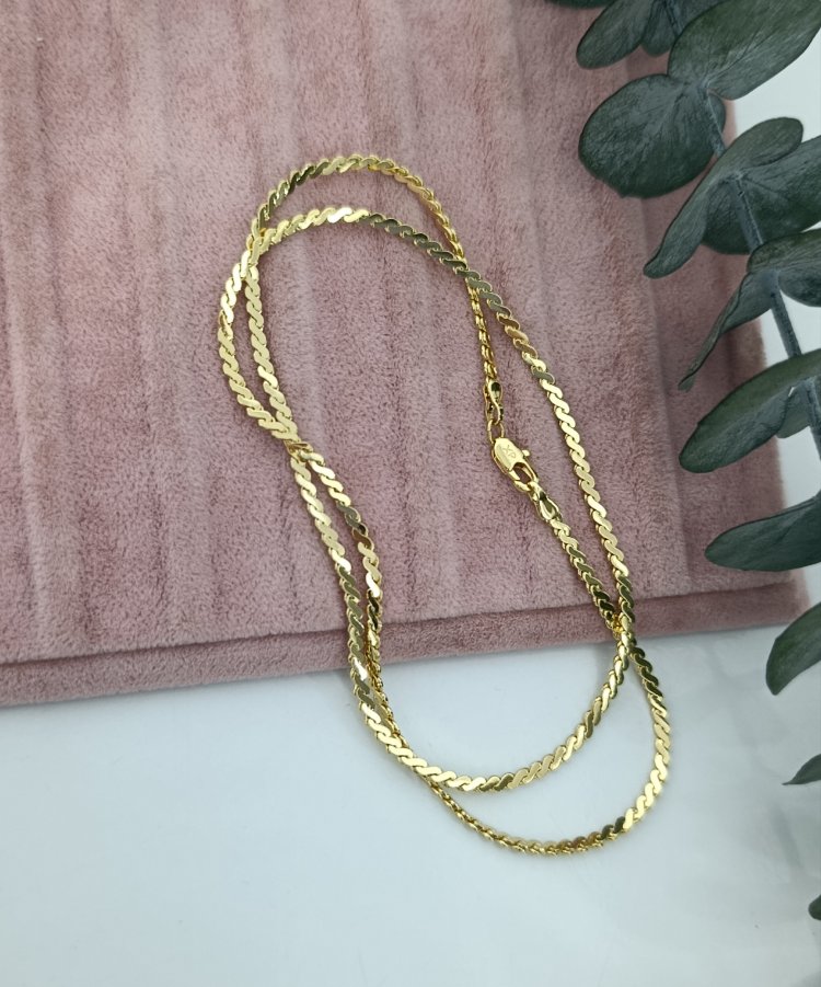 14K Renkte Xuping 50 cm  S Model Kolye 