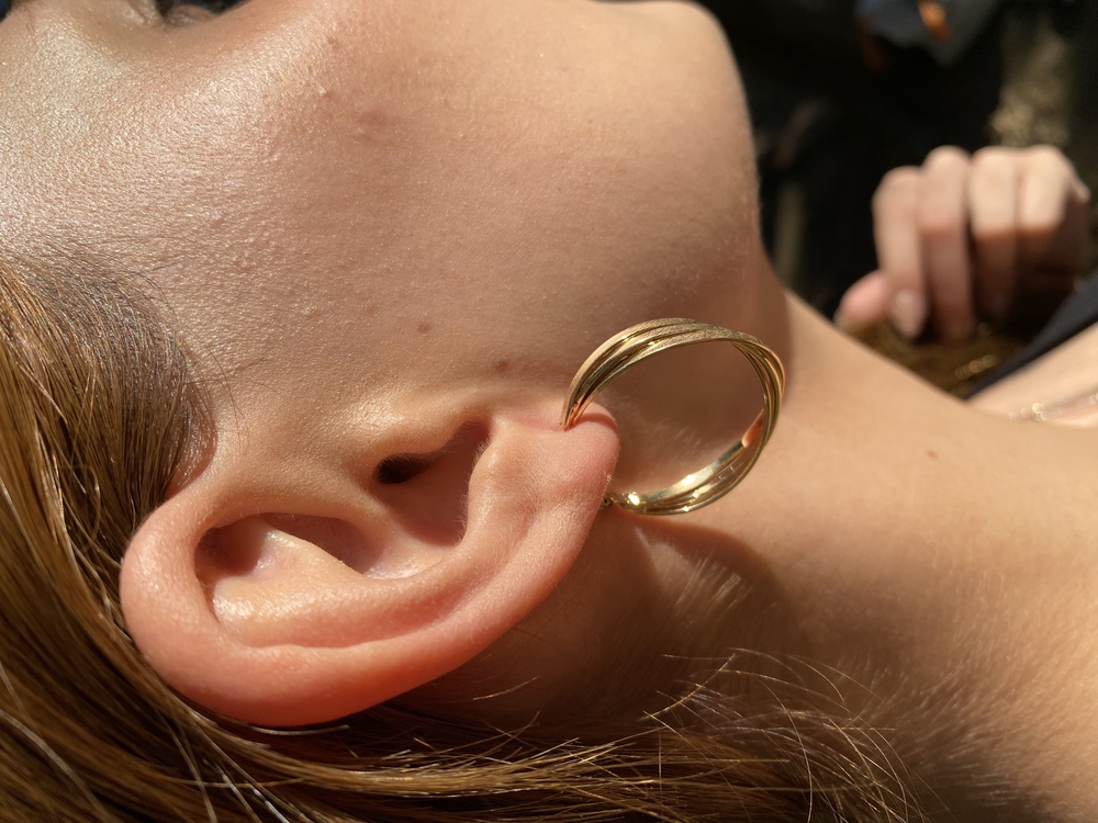 Gold Spiral Halka Küpe