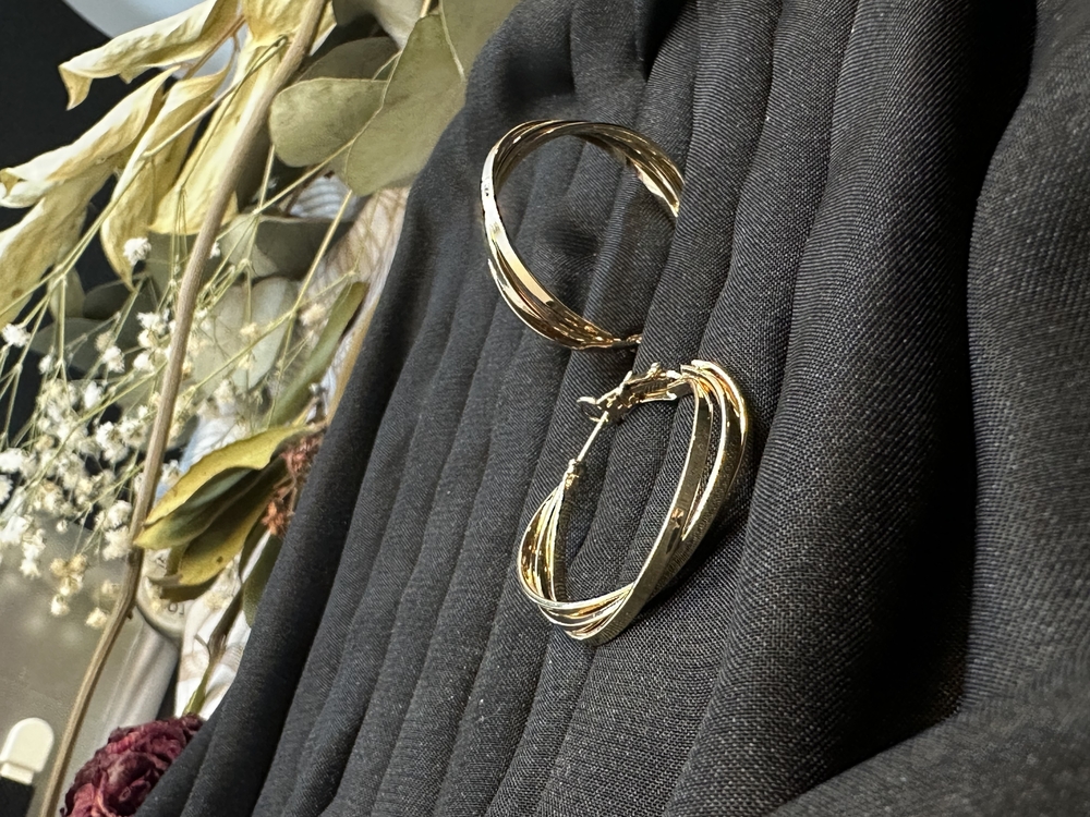 Gold Spiral Halka Küpe