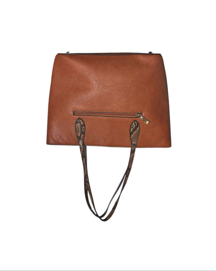 Snakeskin Handle Shoulder Bag