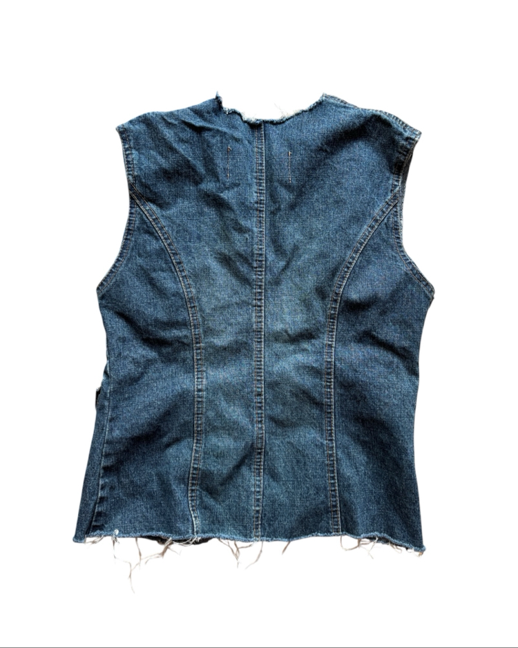 Raw Edge Denim Vest